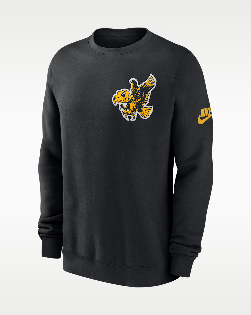 Sudadera de cuello redondo sin cierre universitaria Nike para hombre Iowa Legacy - Negro