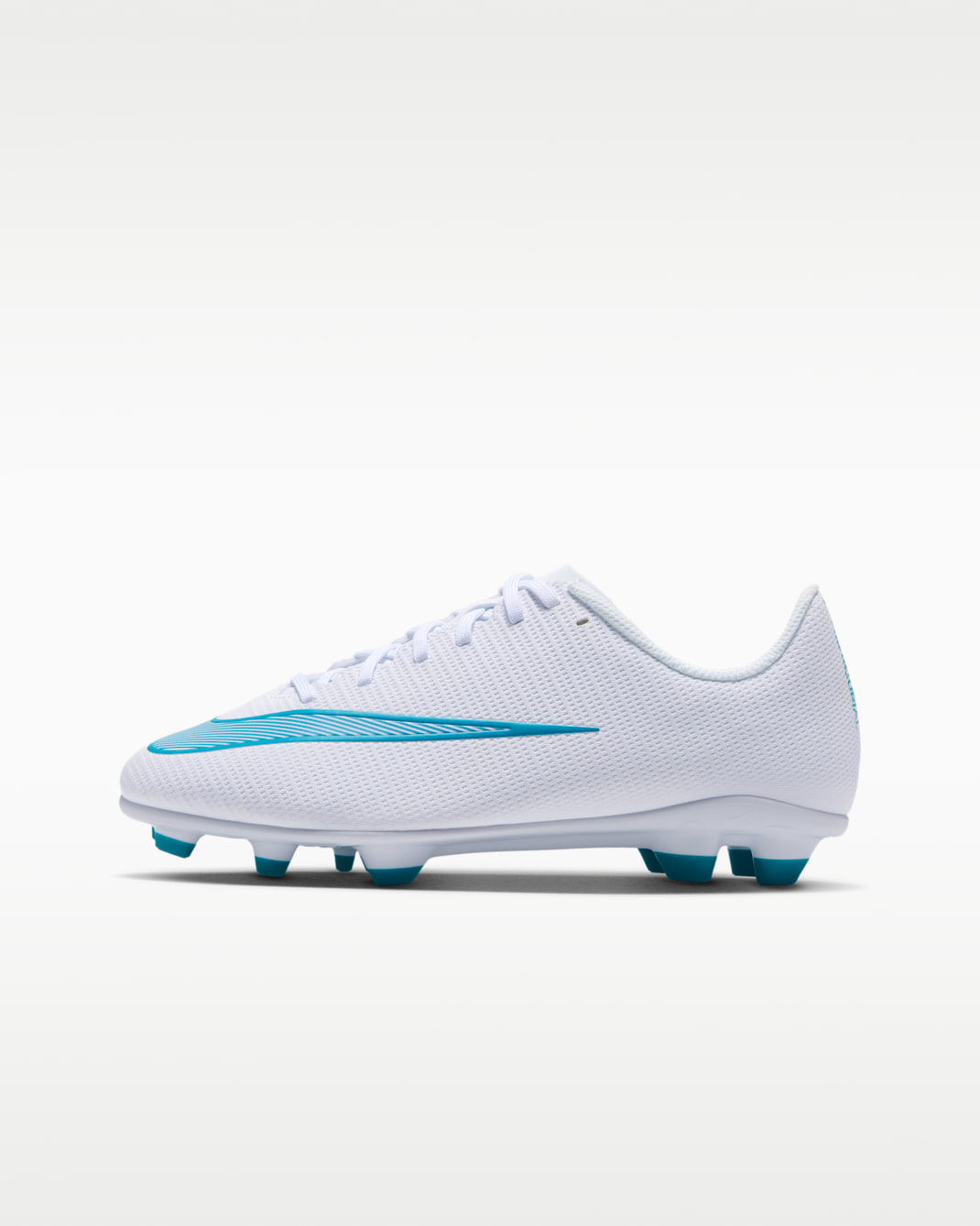 Nike Jr. Mercurial Vapor 17 Club Older Kids' Multi-Ground Low-Top Football Boots - White/Dusty Cactus