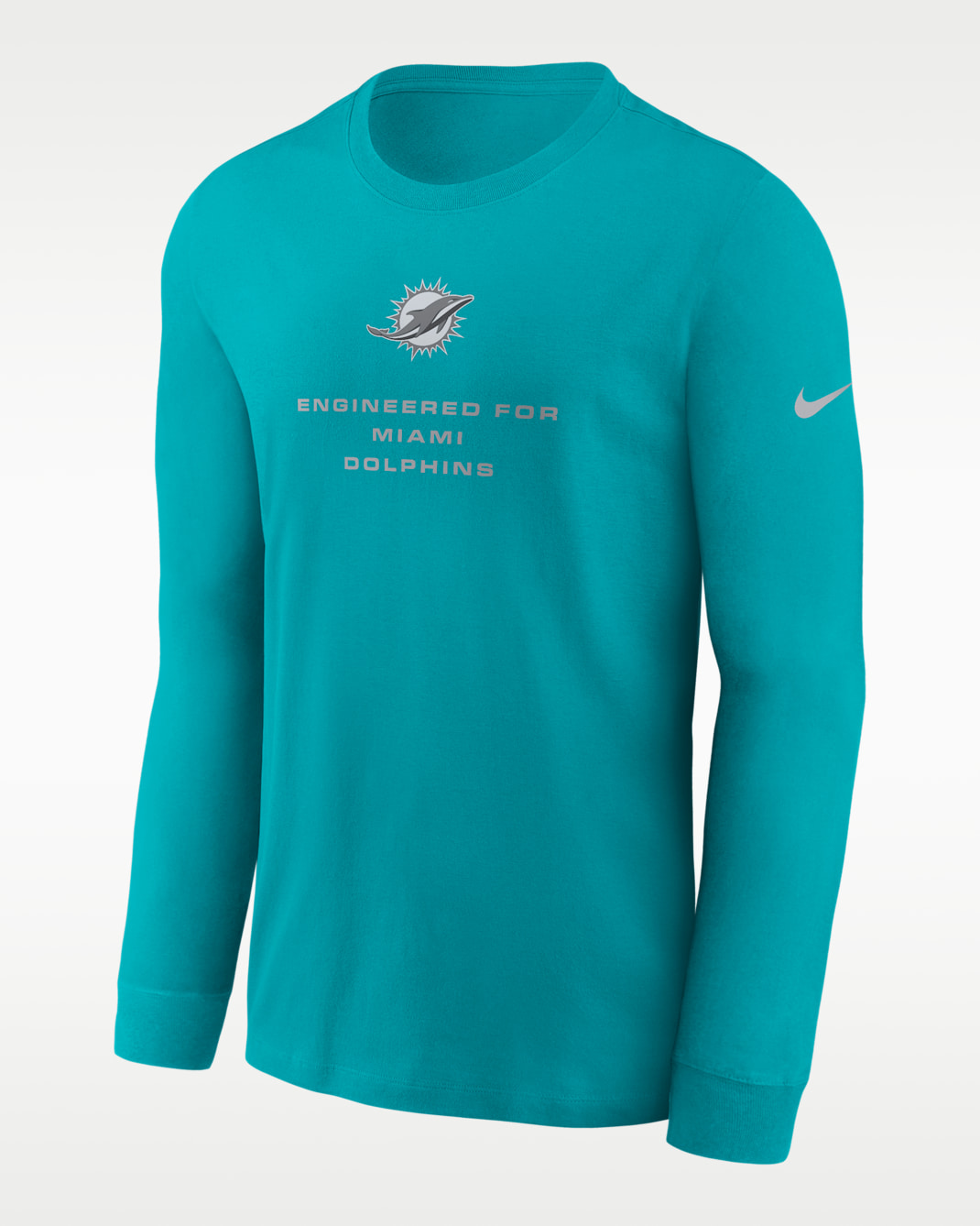 Miami Dolphins Team Issue Men's Nike Dri-FIT NFL Long-Sleeve T-Shirt - Turbo Green