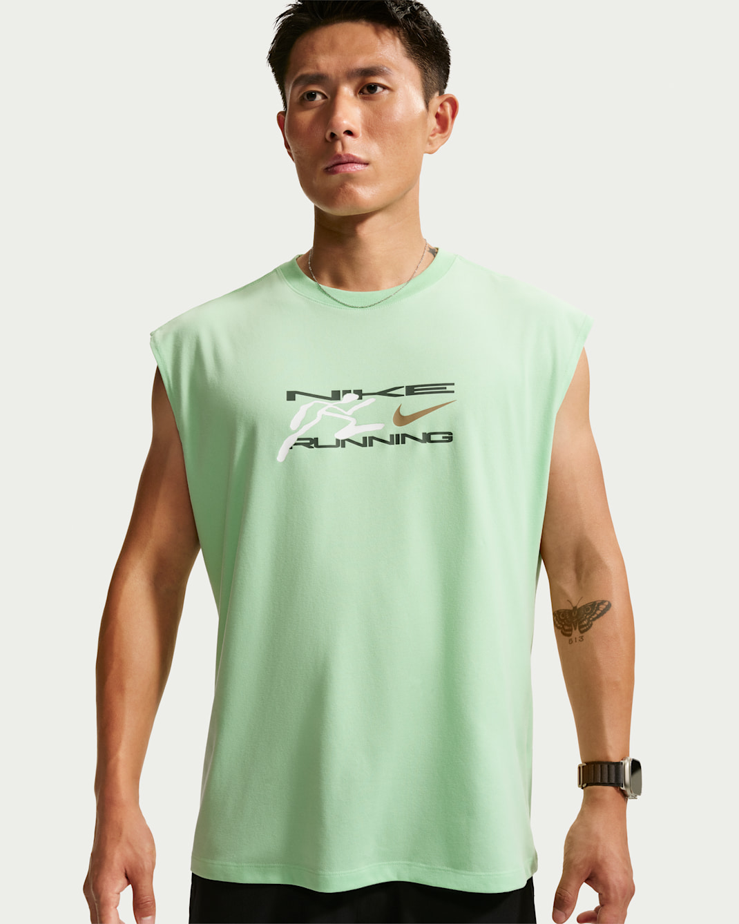 เสื้อยืดวิ่งแขนกุดผู้ชาย Dri-FIT Nike - Cucumber Calm