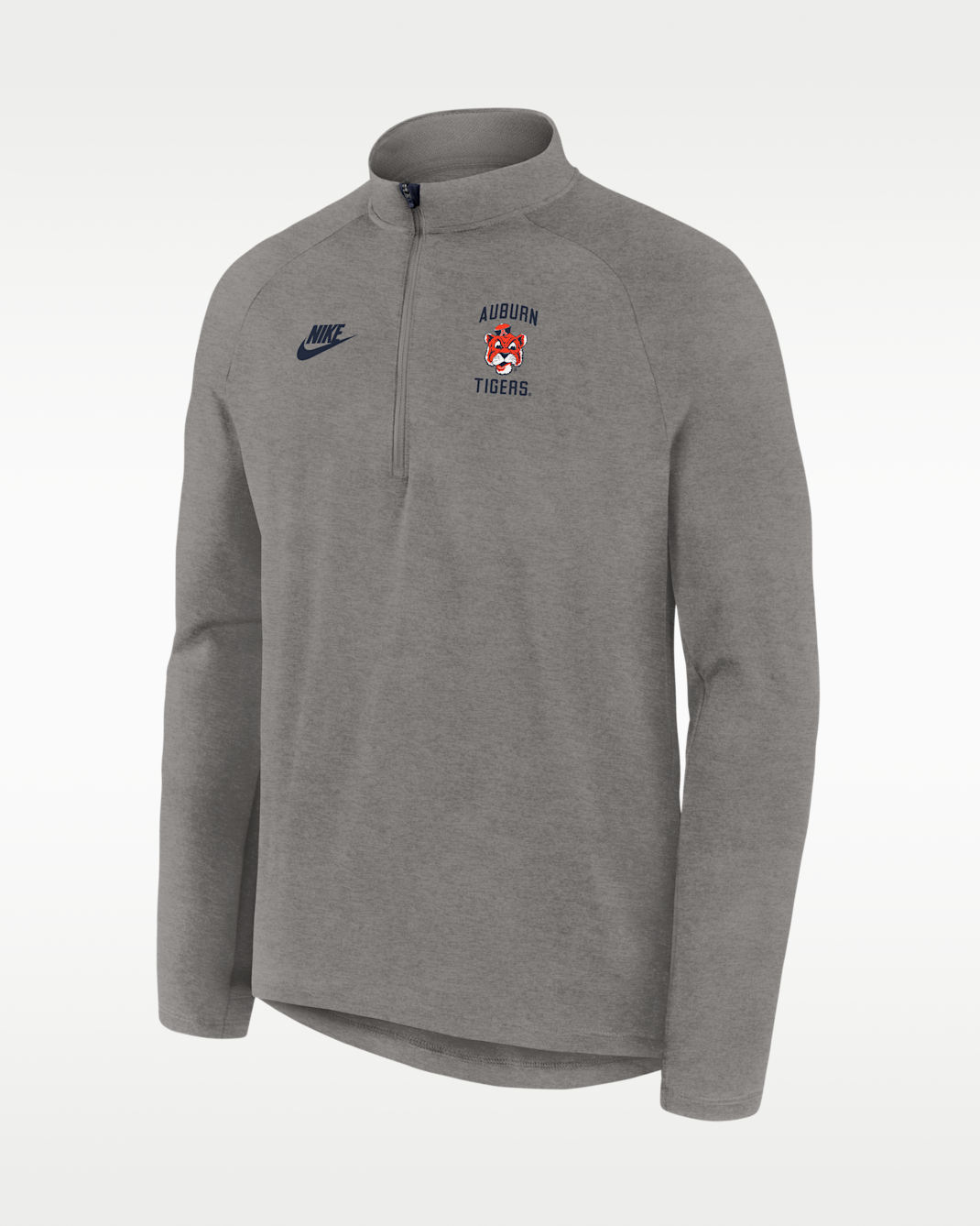 Auburn Legacy Men's Nike Dri-FIT College Half-Zip Top - Grey Heather