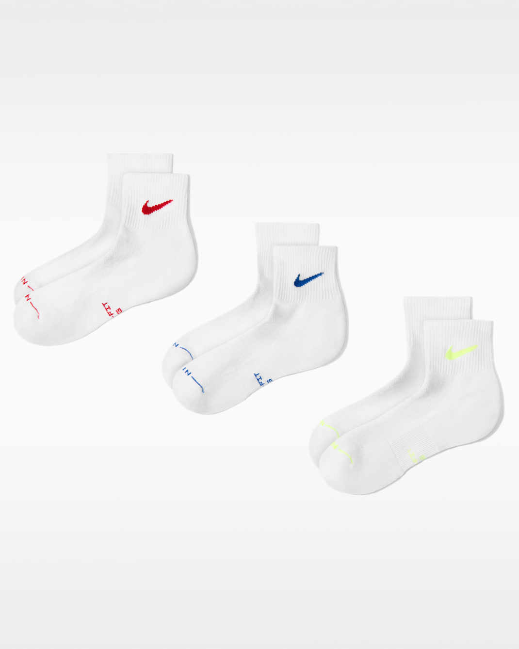 Nike Everyday Elevated Ankle Socks (3 Pairs) - Multi-Color
