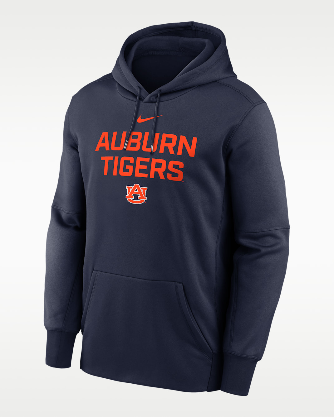 Auburn Team Stacked Men’s Nike Therma College Pullover Hoodie - Navy