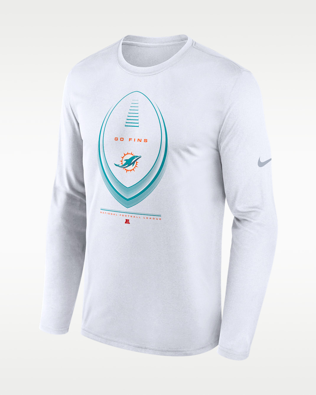 Playera de manga larga Nike Dri-FIT de la NFL para hombre Miami Dolphins Legend Icon - Blanco
