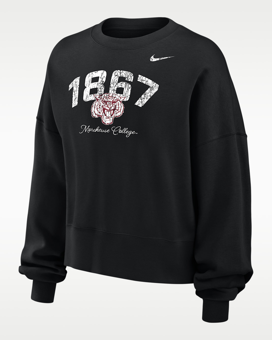 Nike College (Morehouse College) Women's Phoenix Fleece Crew-Neck Sweatshirt - Black