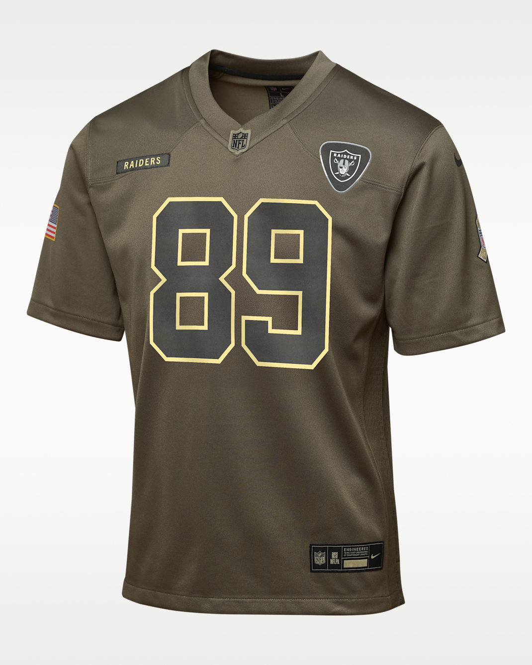 Brock Bowers Las Vegas Raiders Salute to Service Big Kids’ Nike NFL Game Jersey - Olive