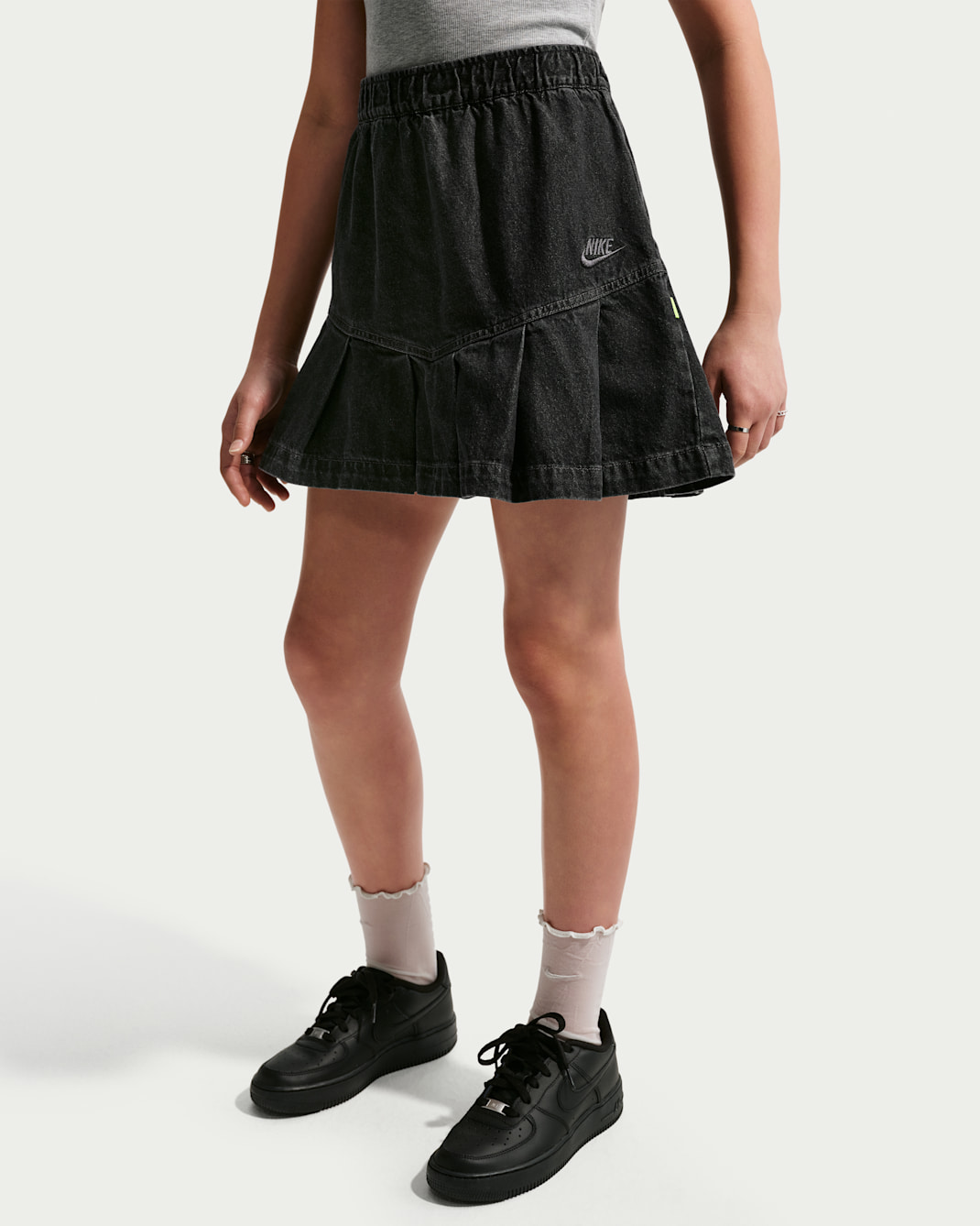 Nike Sportswear Big Kids' (Girls') Denim Pleated Skirt