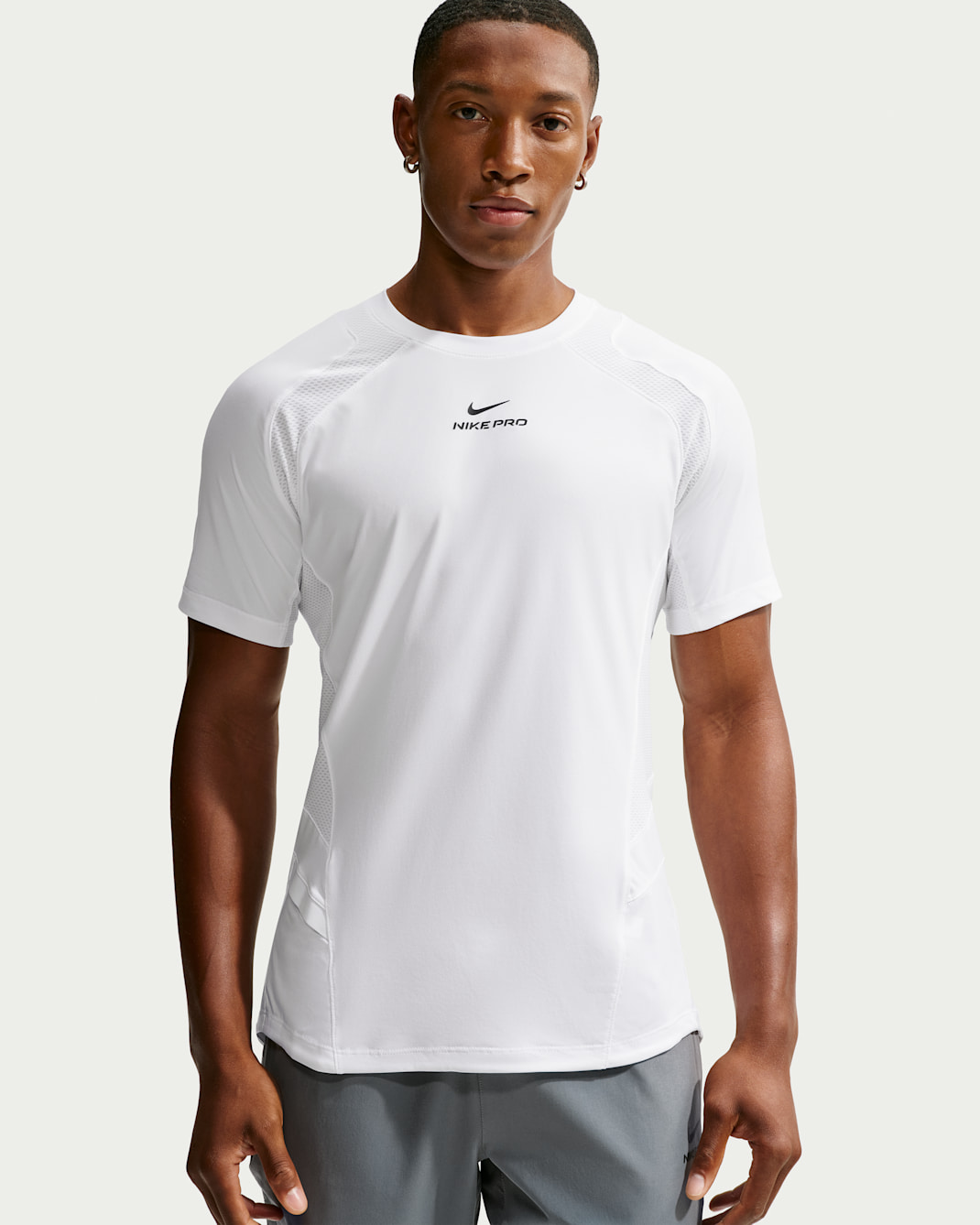 Nike Pro Training Men's Dri-FIT ADV Short-Sleeve Top - White/White/Black