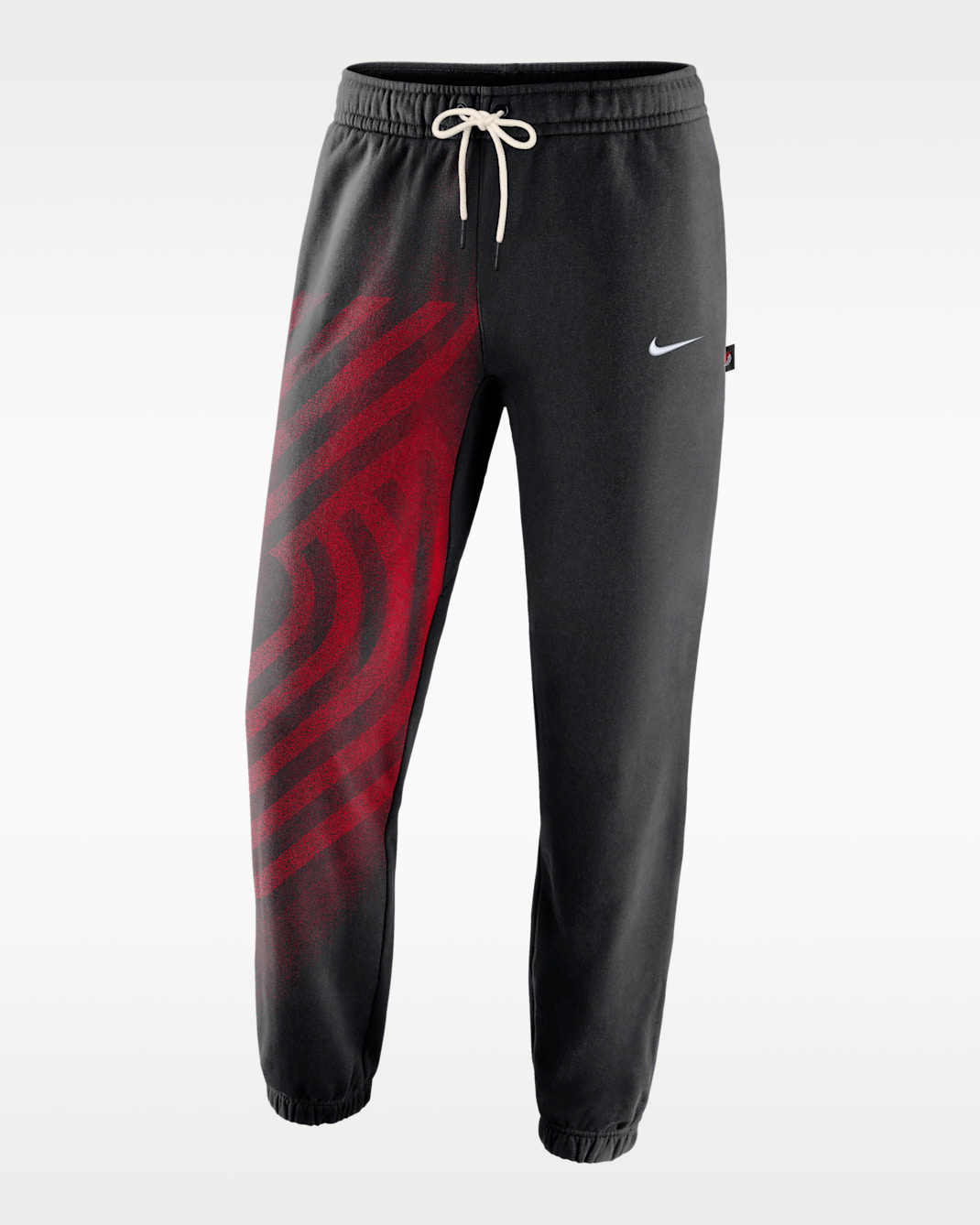 Portland Trail Blazers Nike Standard Issue Men's Fleece Basketball Pants - Black/White