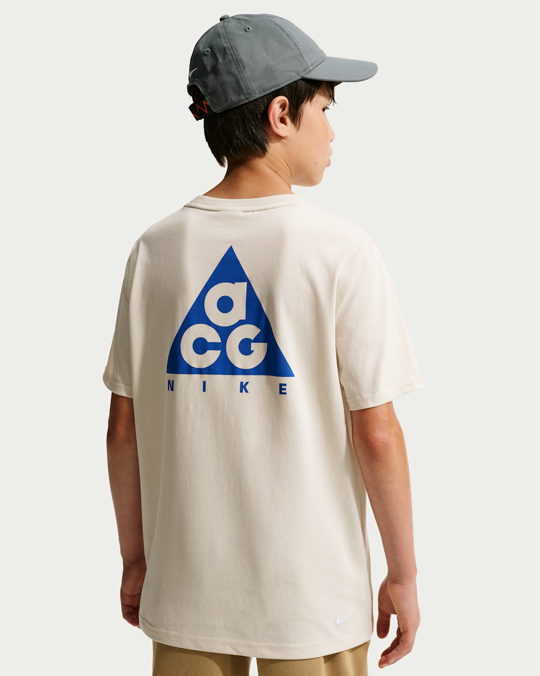 ACG Big Kids' Jersey T-Shirt - Light Orewood Brown/Racer Blue