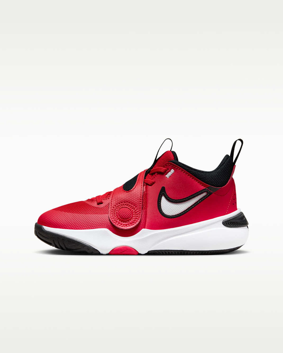 Nike Team Hustle D 11 Big Kids' Basketball Shoes - University Red/White/Black
