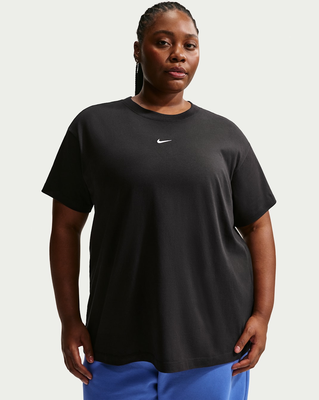 Nike Sportswear Classic Women's Oversized Short-Sleeve T-Shirt (Plus Size) - Black/White