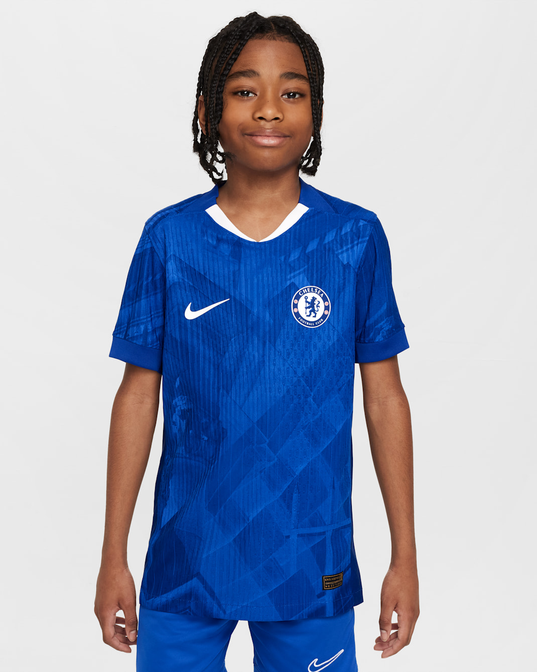 Chelsea F.C. 2025/26 Match Home Older Kids' Nike Dri-FIT ADV Football Authentic Shirt - Rush Blue/White/Speed Red/White