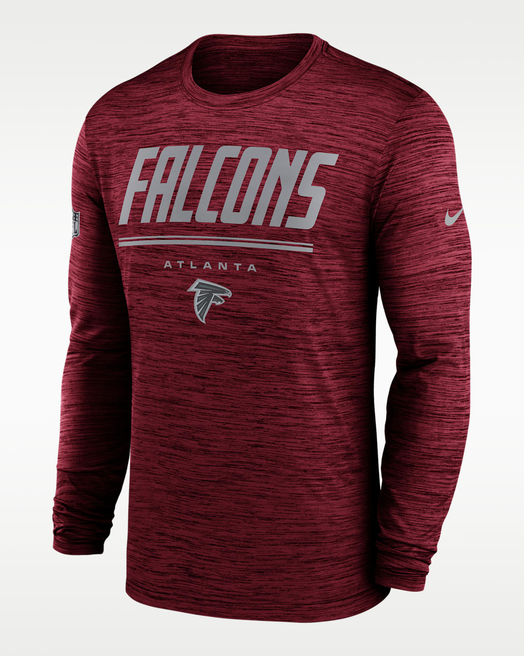 Atlanta Falcons Sideline Team Issue Velocity Men's Nike Dri-FIT NFL Long-Sleeve T-Shirt - Red