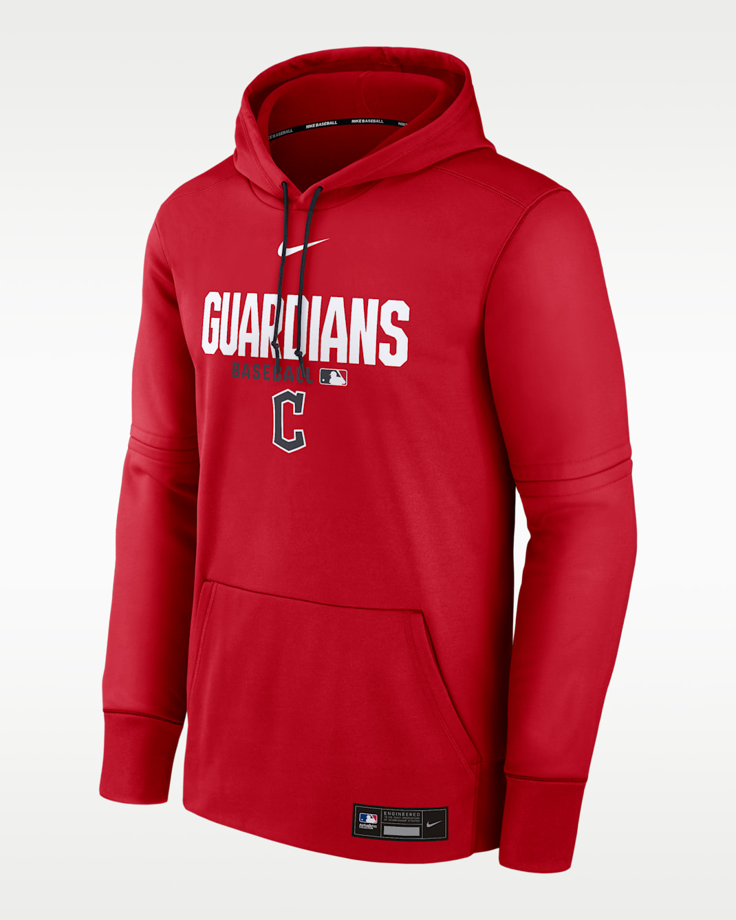 Cleveland Guardians Authentic Collection Men's Nike Therma MLB Pullover Hoodie - Red