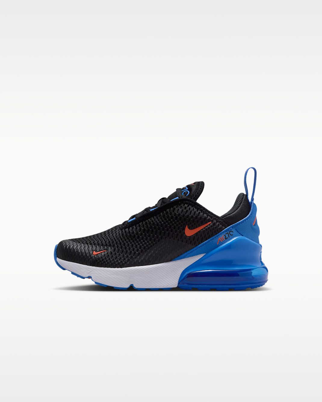 Nike Air Max 270 Little Kids' Shoes - Black/Blue Crystal/White/Turf Orange