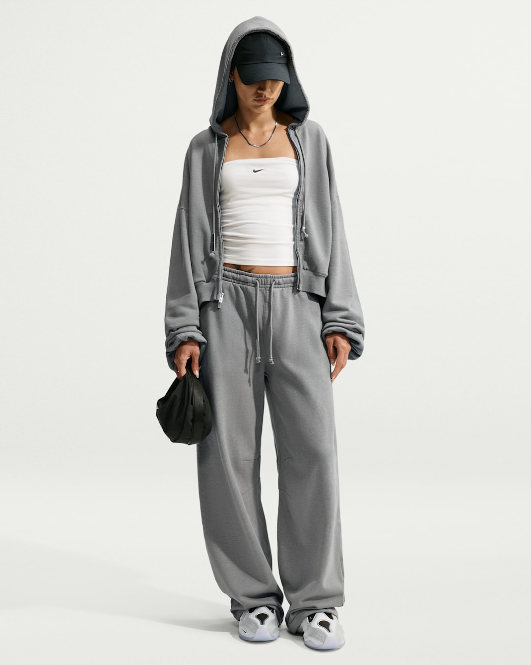 Nike Energy Women's Studio Fleece Trousers - Cool Grey Heather