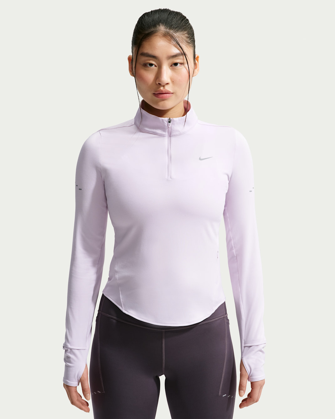 Nike Swift Women's Dri-FIT UV 1/4-Zip Running Top - Bleached Lilac