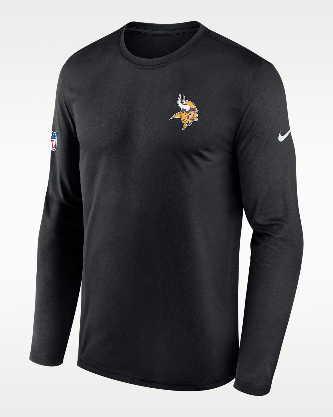 Minnesota Vikings Legend Small Logo Men's Nike Dri-FIT NFL Long-Sleeve T-Shirt - Black