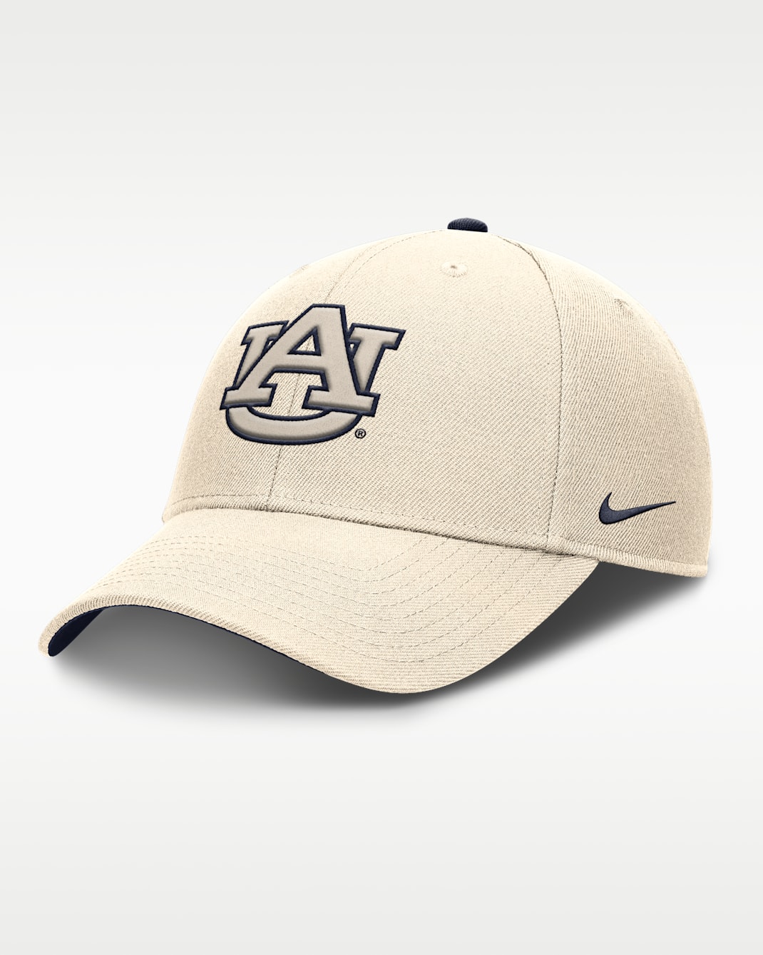 Auburn Primetime Rise Men's Nike Dri-FIT College Trucker Adjustable Hat - Natural