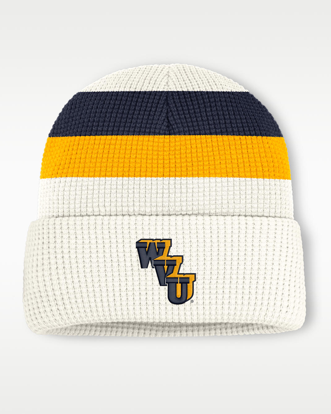 Gorro con dobladillo universitario Nike para hombre West Virginia - Blanco