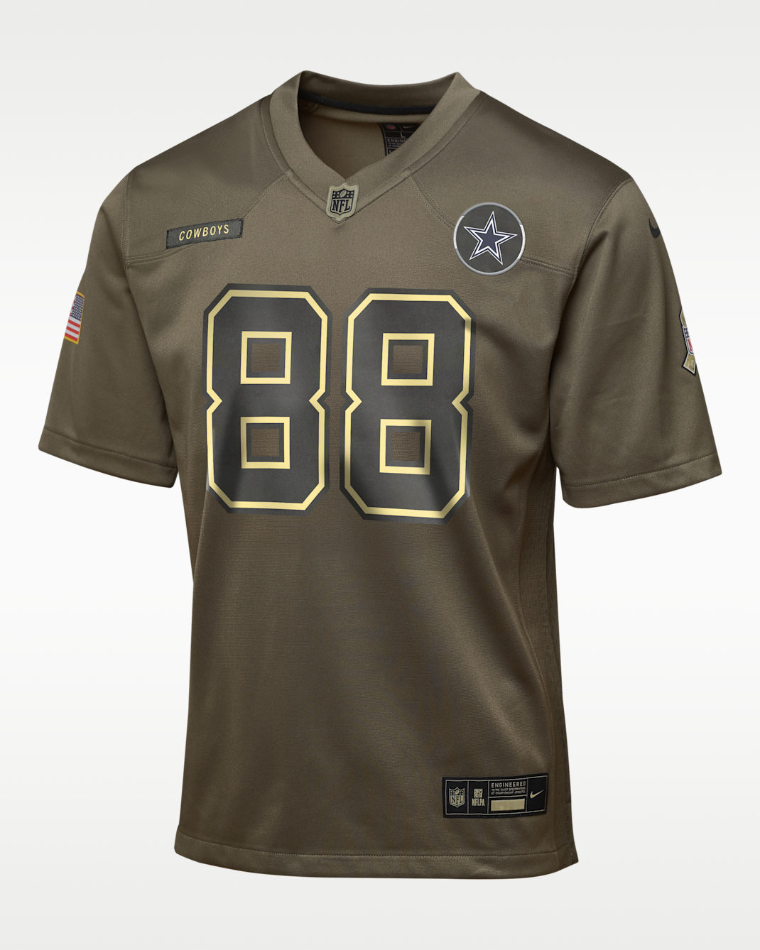 CeeDee Lamb Dallas Cowboys Salute to Service Big Kids’ Nike NFL Game Jersey - Olive
