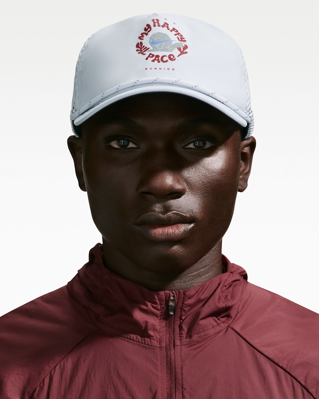 Gorra Dri-FIT sin estructura Happy Pace Nike Pro - Platino puro/Antracita