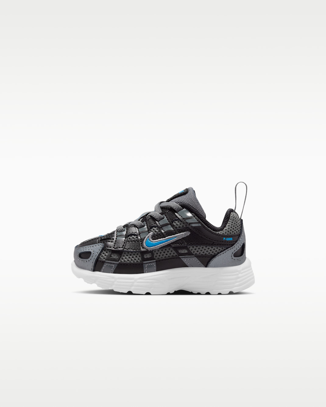 Tenis para bebé e infantil Nike P-6000 - Gris humo/Negro/Tinte platino/Azul holandés