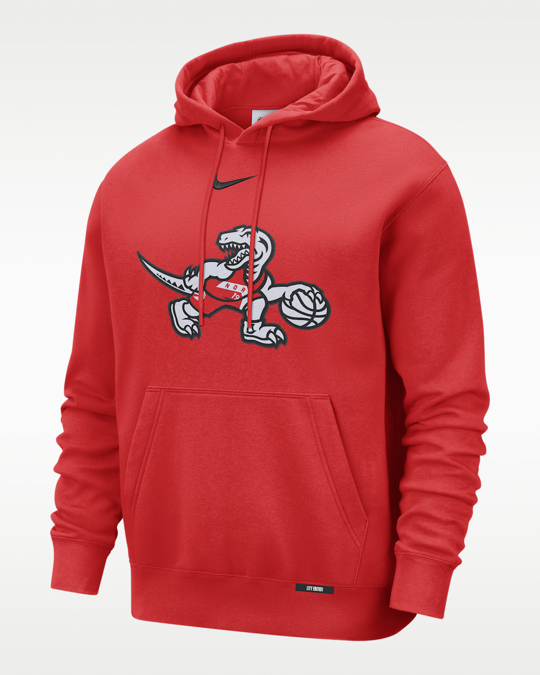 Sudadera con gorro Nike Club para hombre Toronto Raptors City Edition - Rojo chile