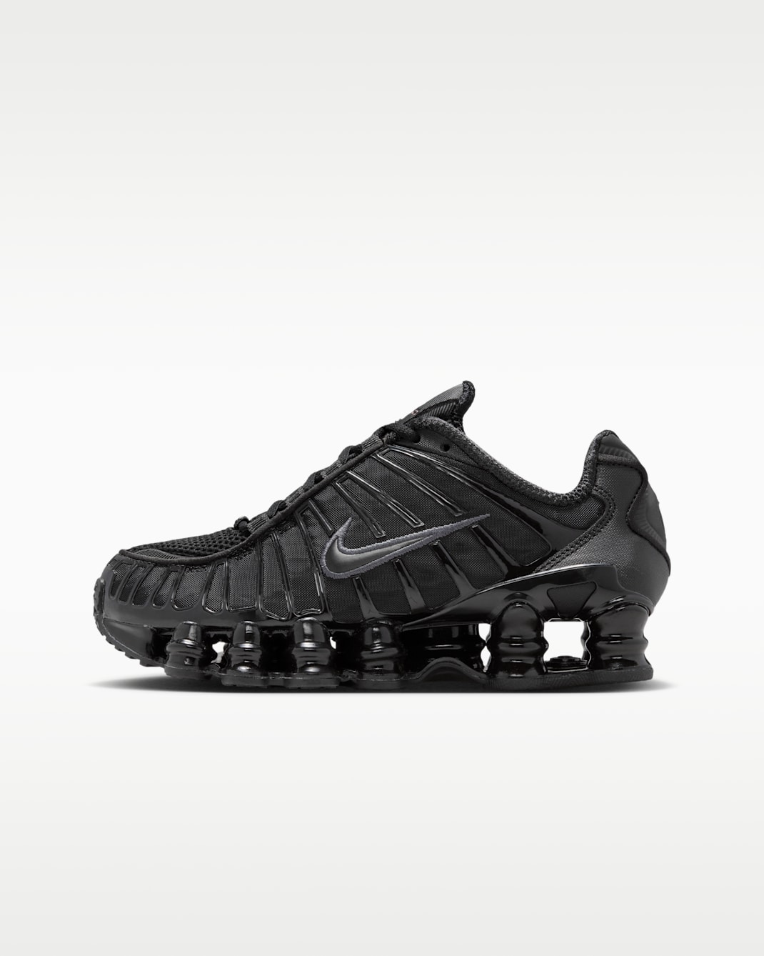 Nike Shox TL Schuh (ältere Kinder) - Schwarz/Metallic Hematite/Max Orange/Schwarz