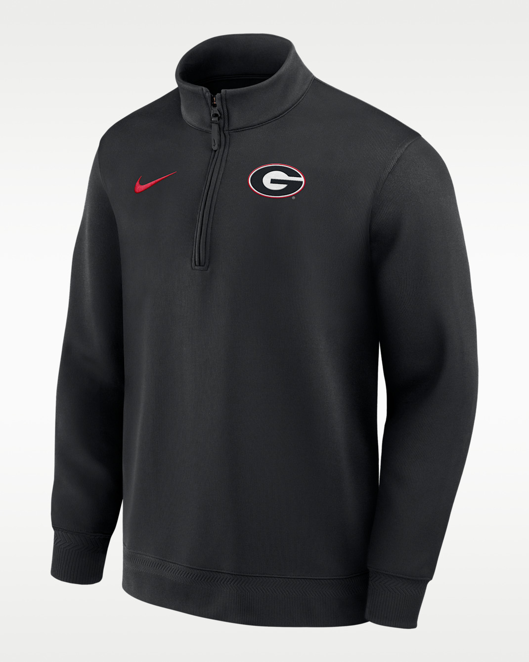 Georgia Coaches Men's Nike Dri-FIT College Long-Sleeve 1/2-Zip Top - Black