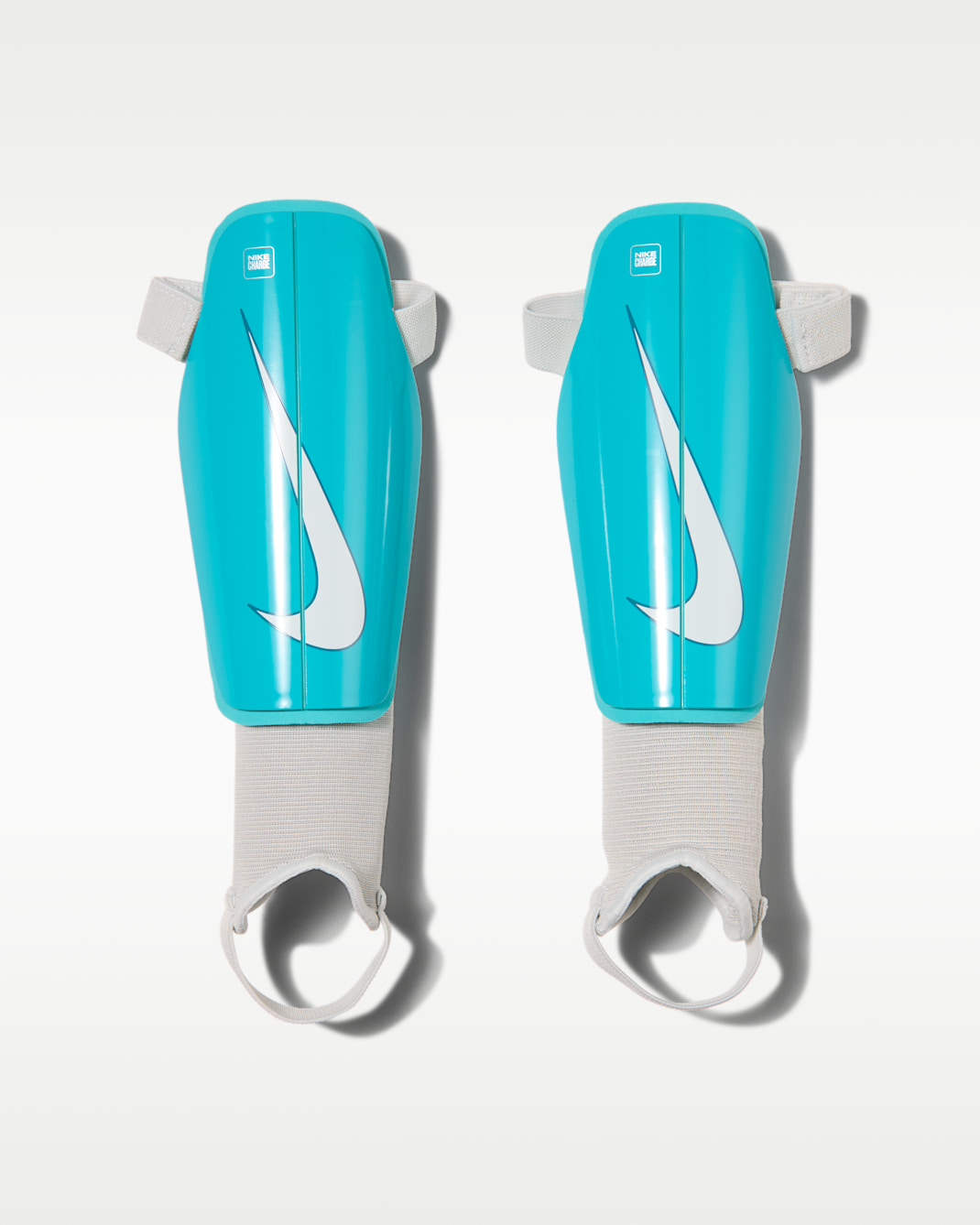 Protège-tibias de football Nike Charge - Dusty Cactus/Smokey Blue/Blanc
