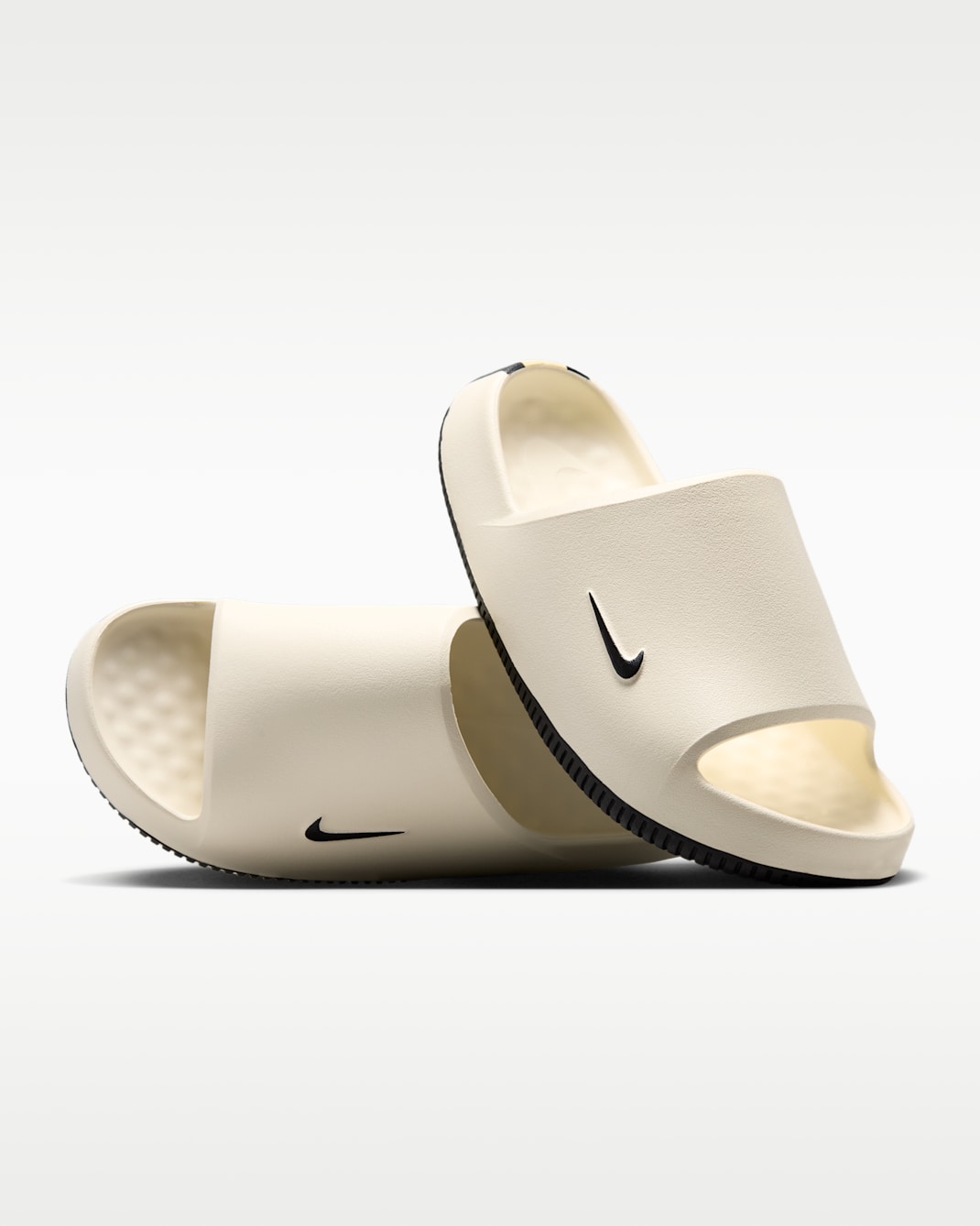 Nike Calm (New Orleans Saints) Men's NFL Slides - Sail/Team Gold/Black