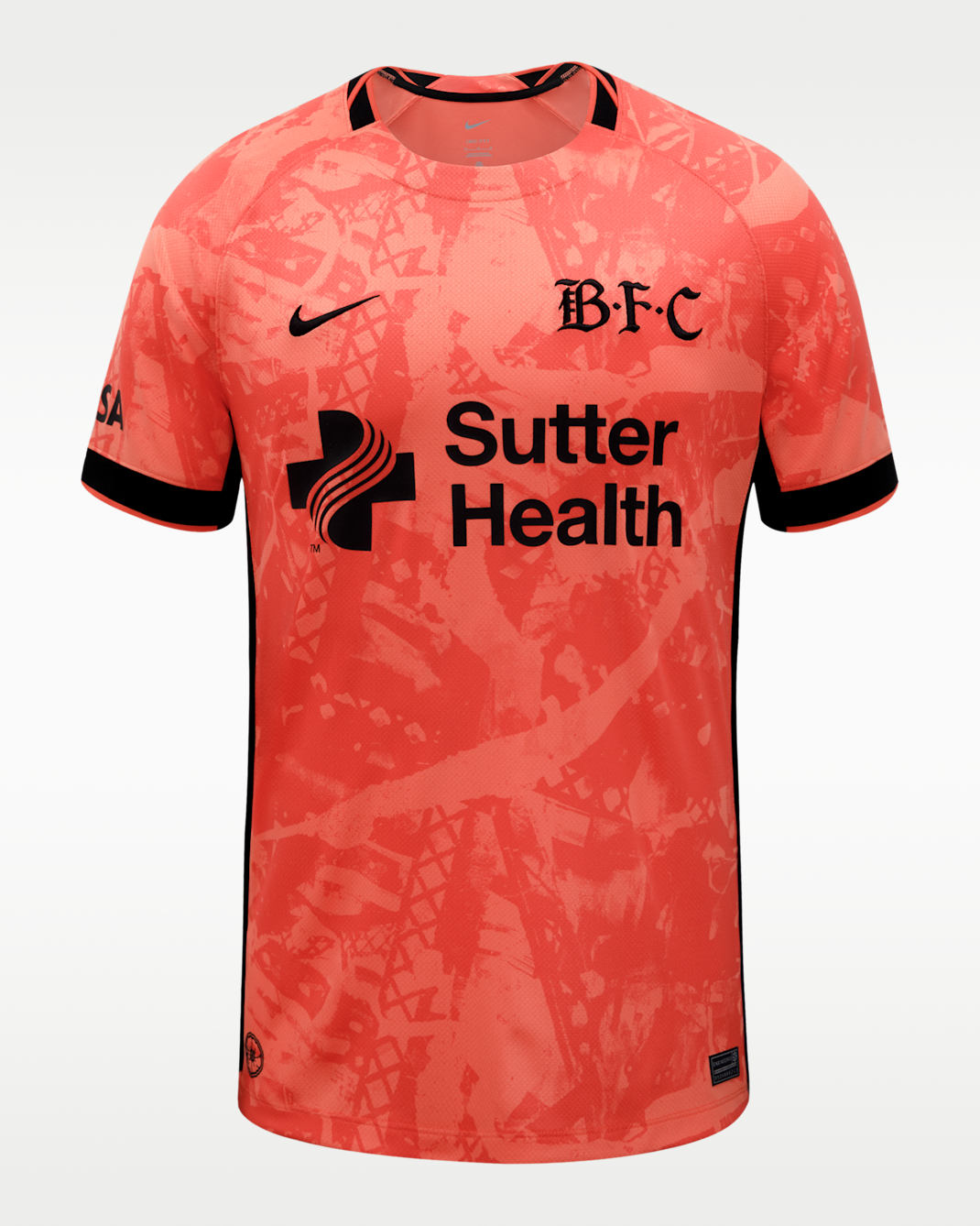 Bay FC Stadium Away Men's Nike Dri-FIT NWSL Replica Jersey - Rush Coral