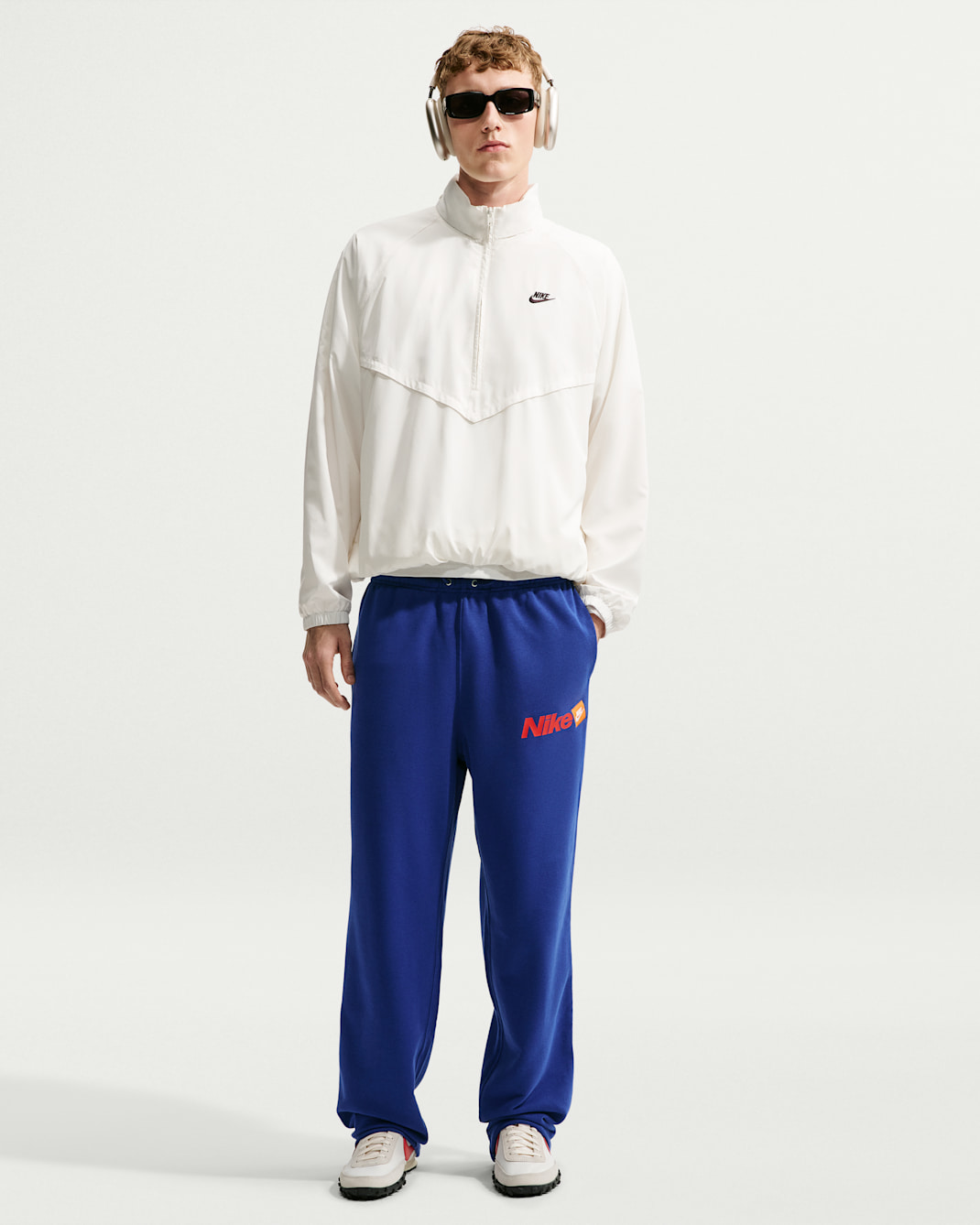 Nike Sportswear Club Men's Open-Hem French Terry Pants - Deep Royal Blue/Deep Royal Blue/White