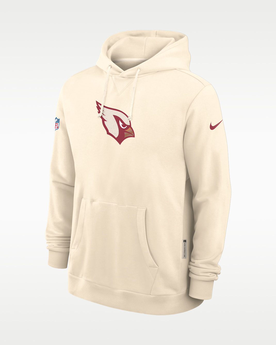 Sudadera con gorro sin cierre Nike Dri-FIT de la NFL para hombre Arizona Cardinals Rivalries Collection Sideline - Natural
