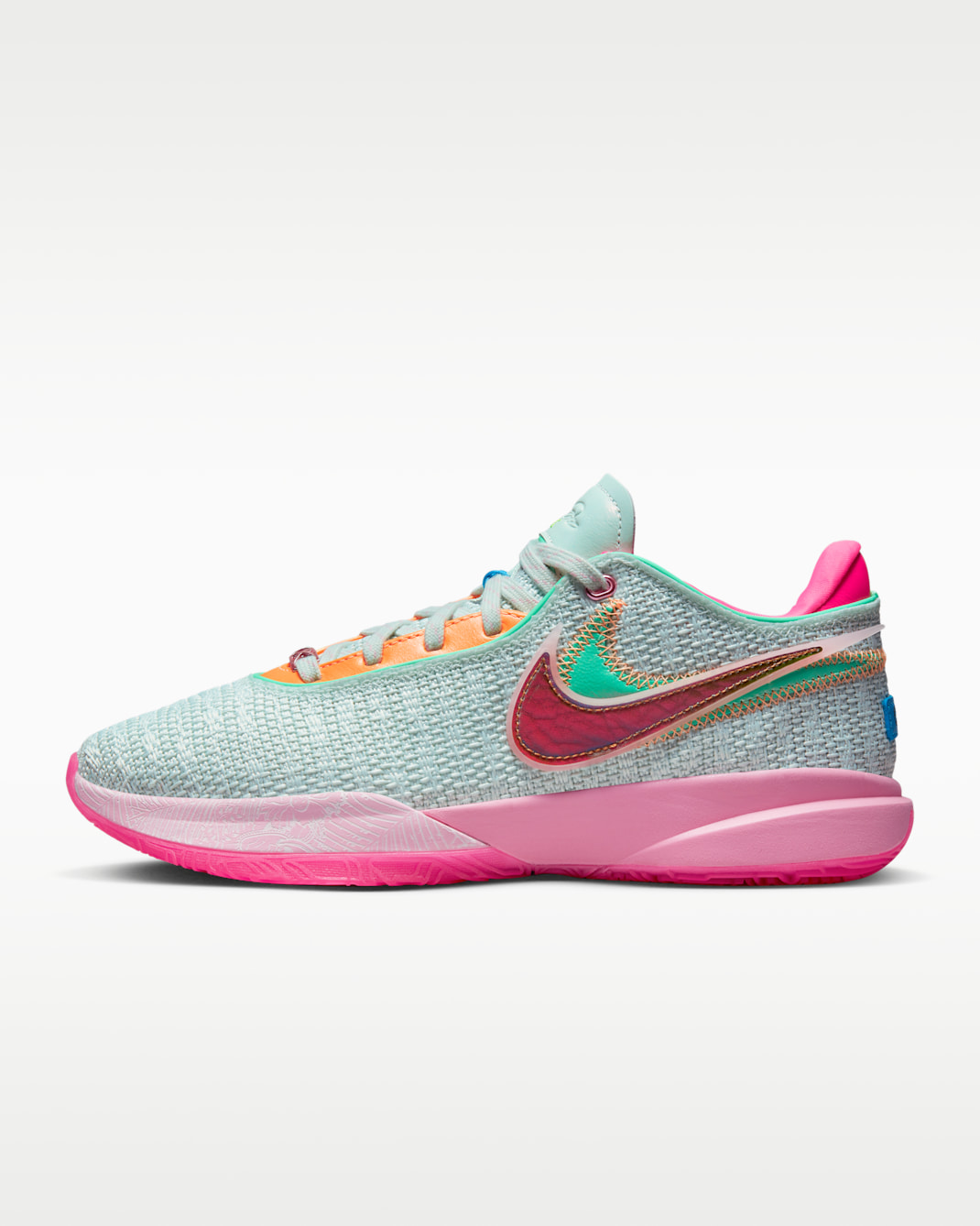 LeBron XX EP Basketball Shoes - Barely Green/Medium Soft Pink/Light Bone/Multi-Colour