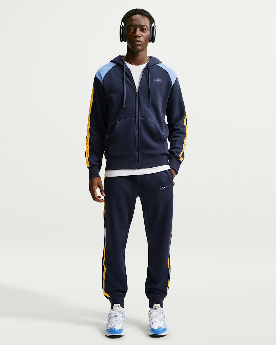Tottenham Hotspur City Side Men's Fleece Joggers - Obsidian/White