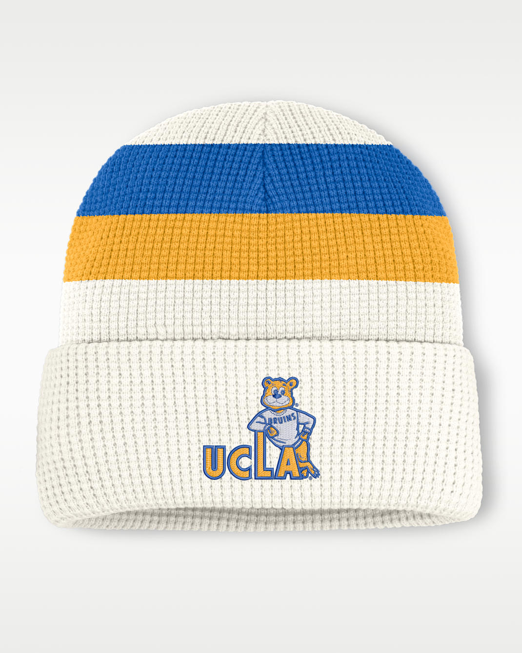 Gorro con dobladillo universitario Nike para hombre UCLA - Blanco