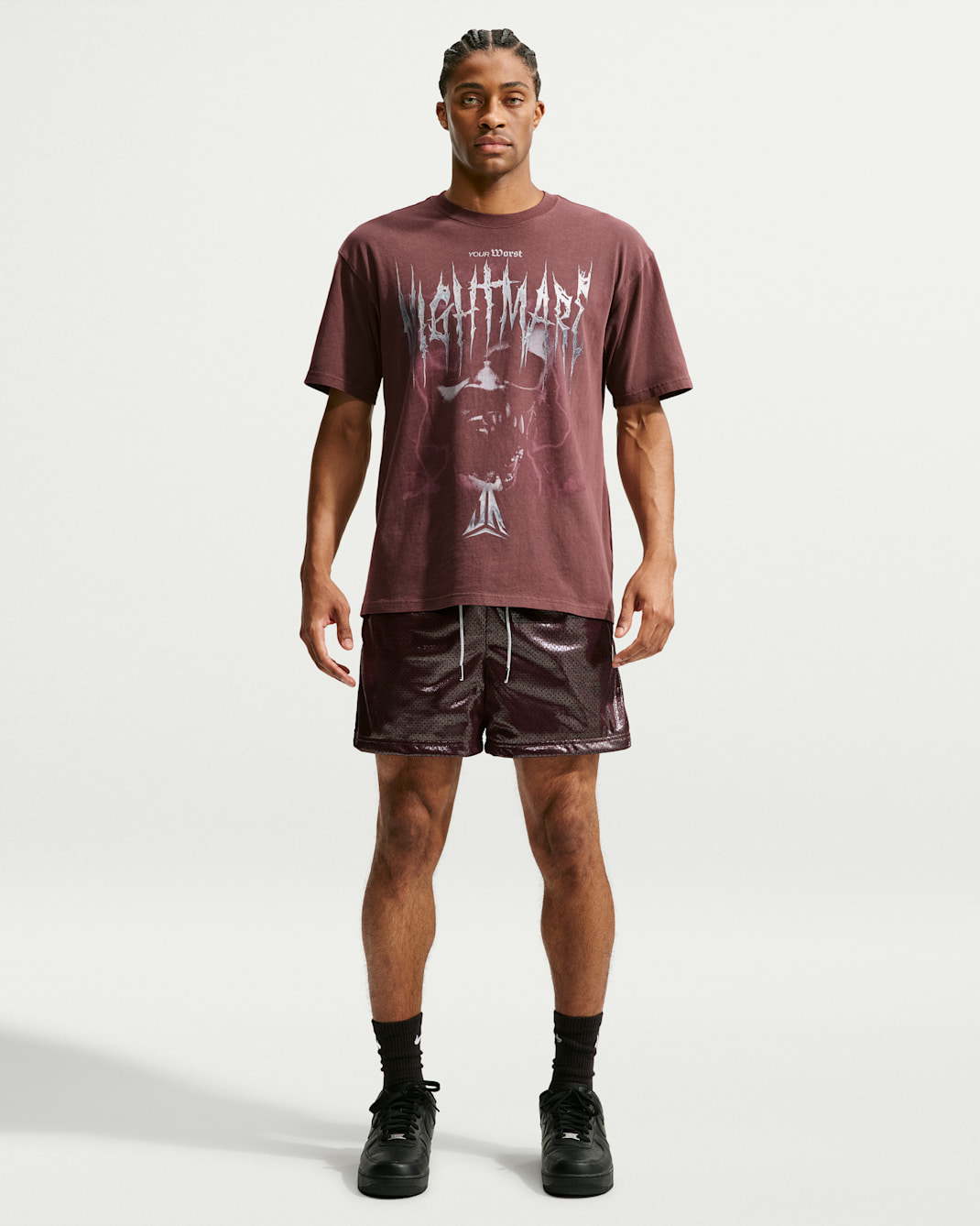 Short de basket en mesh 13 cm Ja Standard Issue pour homme - Burgundy Crush