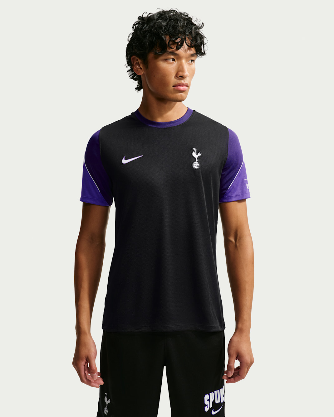 Maglia a manica corta Dri-FIT Nike Football Tottenham Hotspur Strike da uomo – Terza - Nero/Nero/Bianco