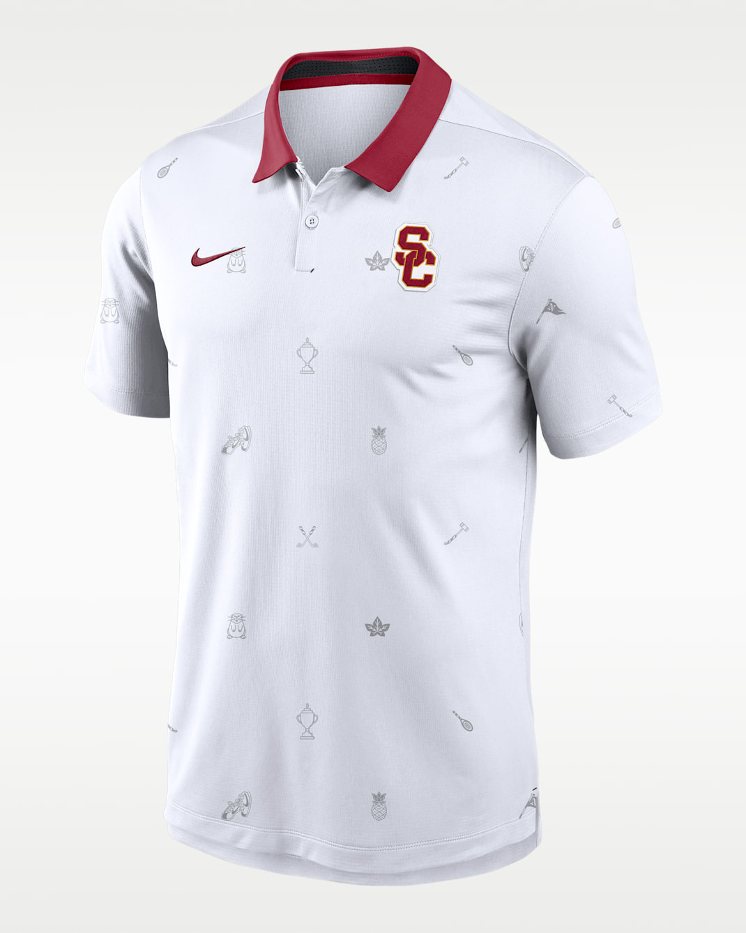 USC Vapor Pattern Men's Nike Dri-FIT College Polo - White