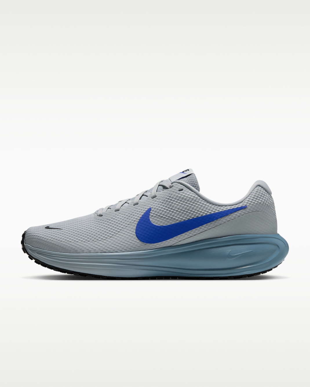 Nike Revolution 8 Men's Road Running Shoes (Wide) - Grey Mist/Black/Smokey Blue/Racer Blue