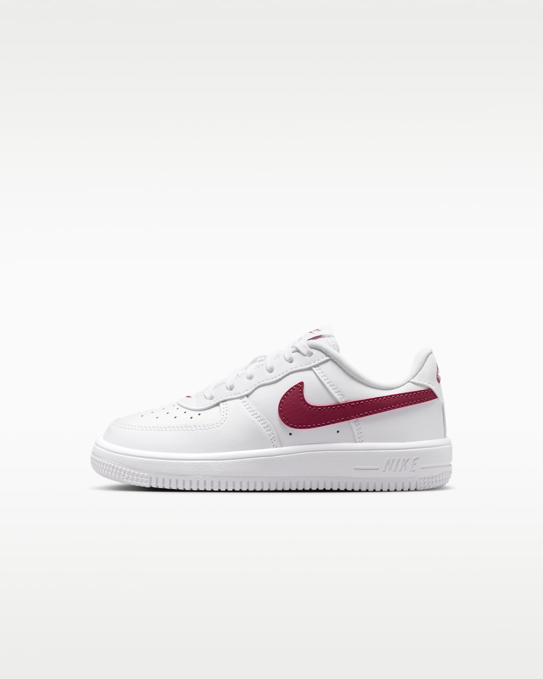 Nike Force 1 Low Younger Kids' Shoes - White/Pink Smoke