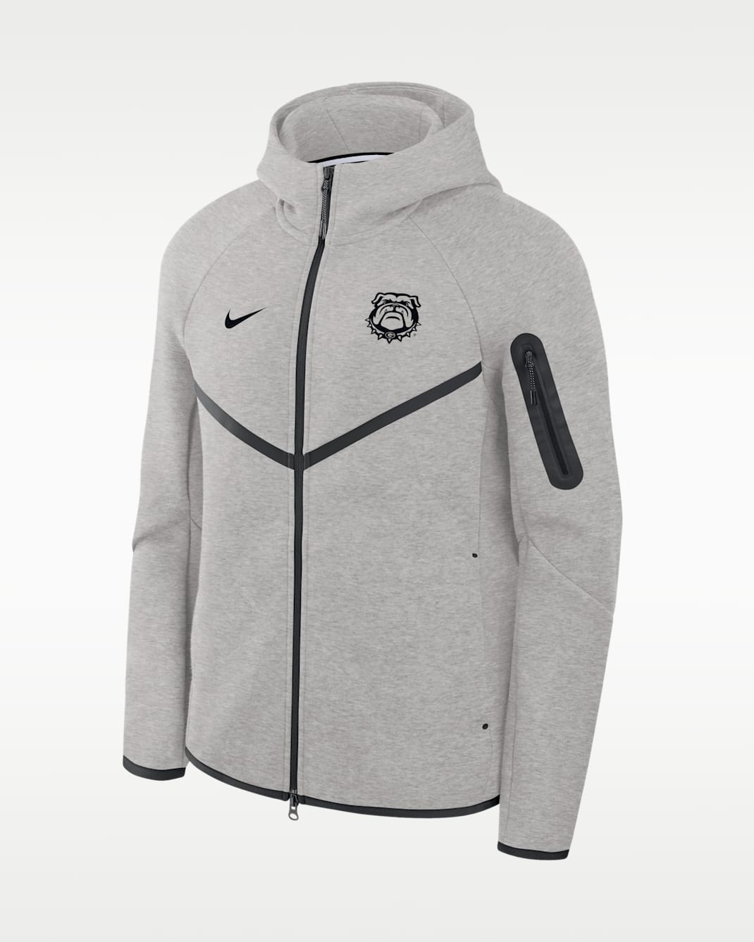 Georgia Tech Fleece Men's Nike College Full-Zip Hooded Jacket - Grey