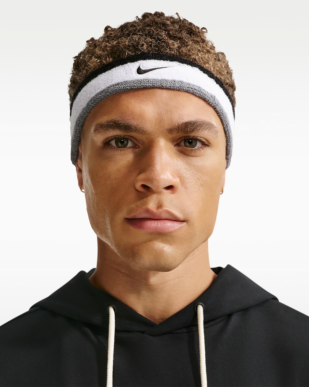 나이키 스우시 클래식 헤드밴드 - 화이트/쿨 그레이/블랙