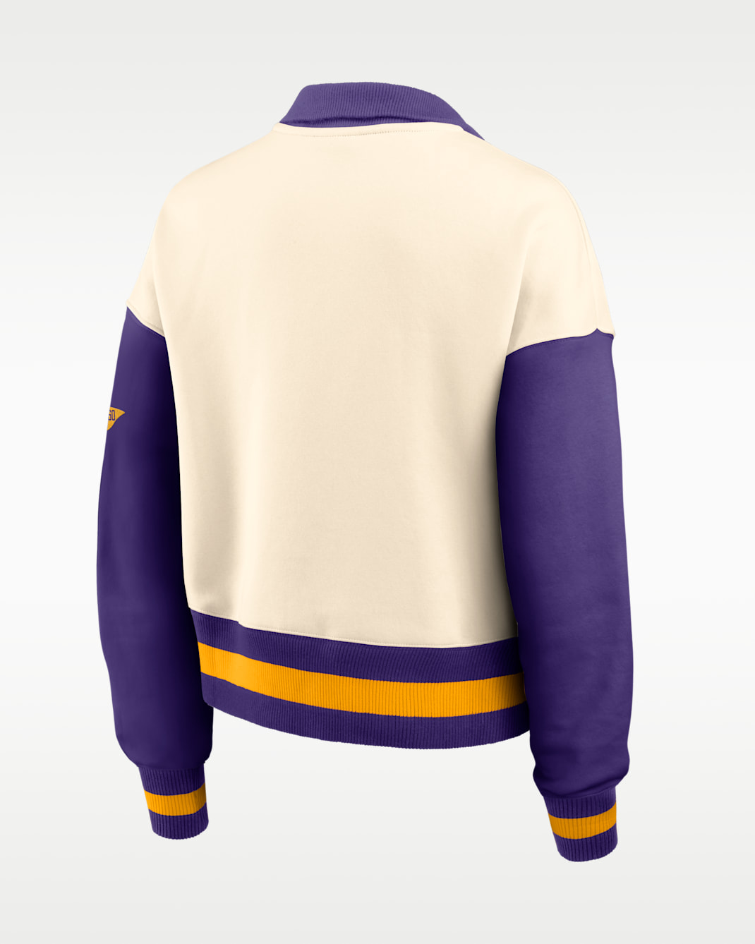 LSU Legacy Women's Nike College Cropped Oversized 1/4-Zip Crew