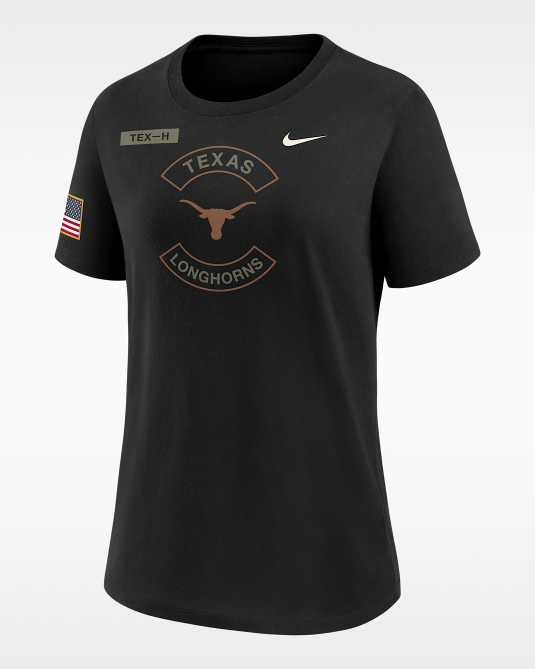 Texas Military Appreciation Women's Nike Dri-FIT College T-Shirt - Black