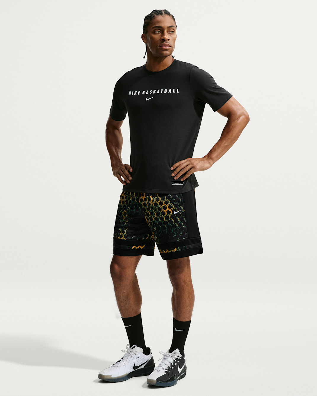 ナイキ クラシック メンズ Dri-FIT 21cm バスケットボールショートパンツ - ブラック/ホワイト