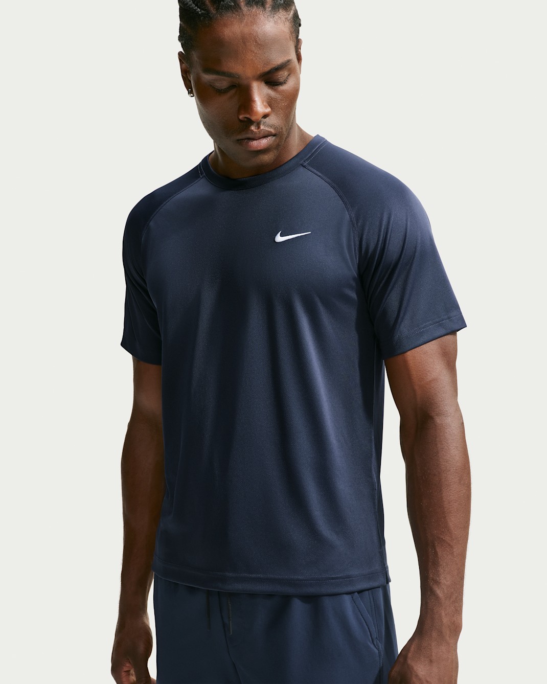 Nike Flex Men's Dri-FIT Short-Sleeve Training Top - Obsidian/White